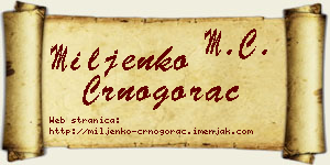 Miljenko Crnogorac vizit kartica